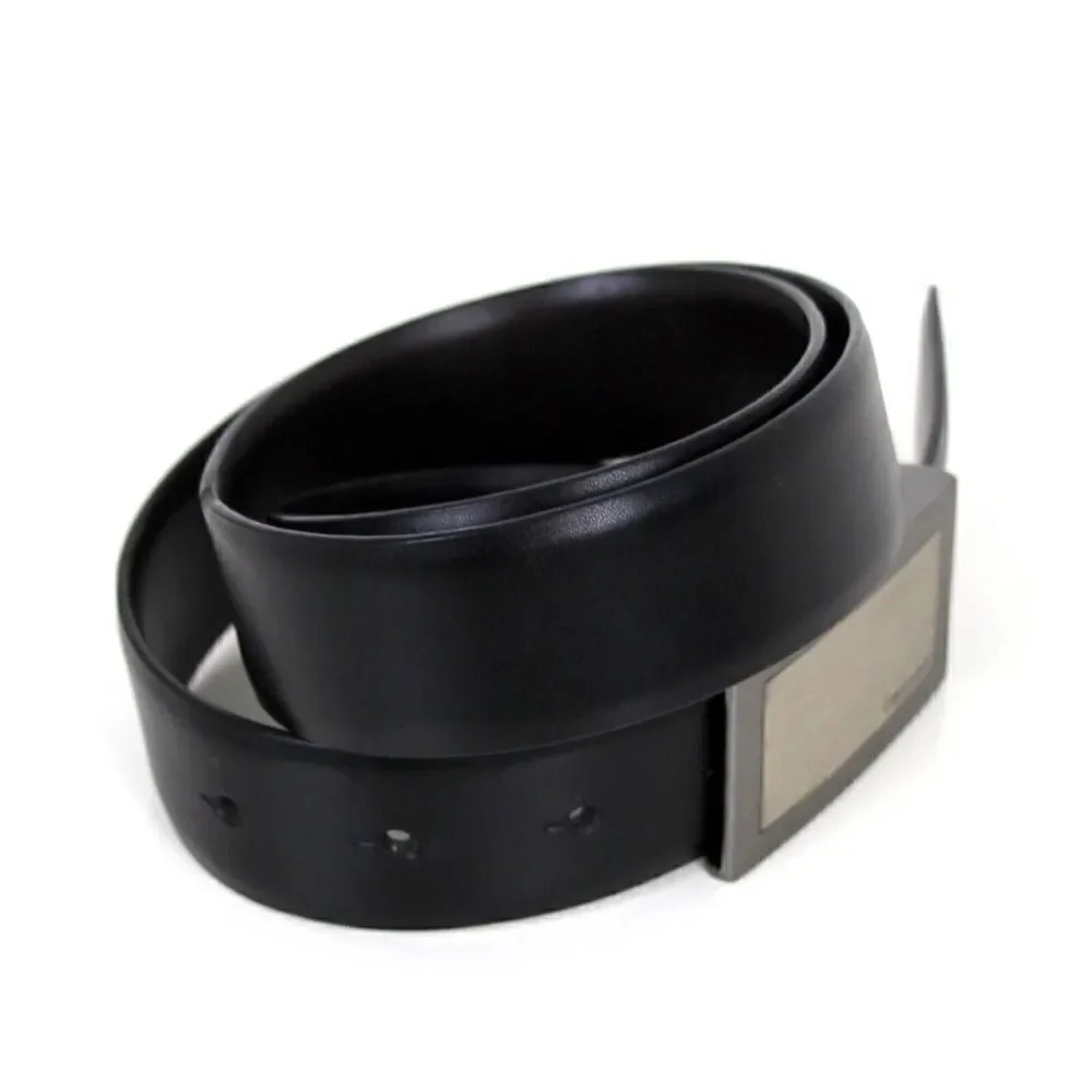 Calvin Klein BLACK BROWN LEATHER 1 3/8